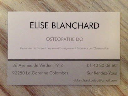 Elise Blanchard, Ostéopathe à La Garenne-Colombes