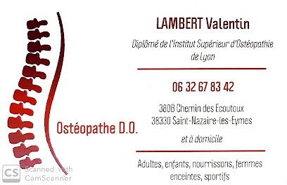 LAMBERT Valentin Ostéopathe D.O., Ostéopathe à Saint-Nazaire-les-Eymes
