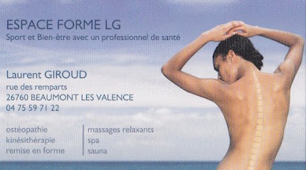 Giroud Laurent espace forme santé bien-être : masseur-kiné-ostéopathe, Ostéopathe à Beaumont-lès-Valence