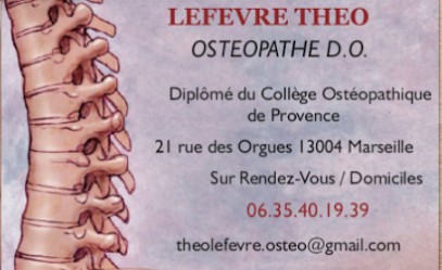 Théo Lefevre Ostéopathe DO 13004 - Adulte, Enfant, Sportif, Femme Enceinte Et Nourrisson, Ostéopathe à Marseille 04