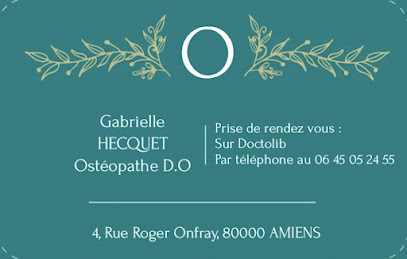 Gabrielle Hecquet Ostéopathe D.o, Ostéopathe à Amiens
