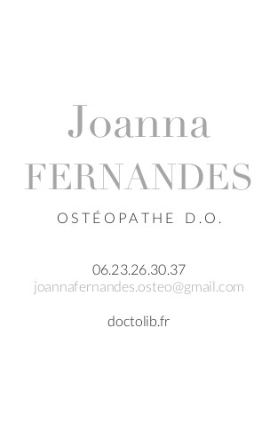 Cabinet D'ostéopathie Joanna FERNANDES, Ostéopathe à Cenon
