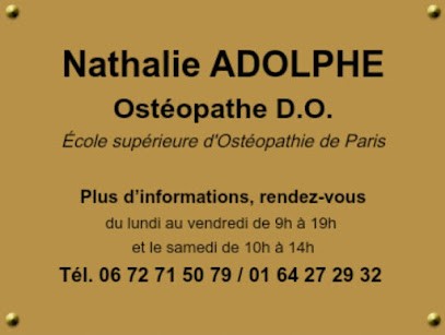 Adolphe Nathalie, Ostéopathe à Villeparisis