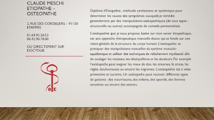Etiopathe Etampes - Ostéopathe Etampes - Claude Meschi, Ostéopathe à Étampes