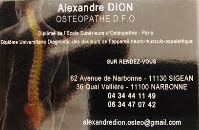 Ostéopathe Sigean - Alexandre DION, Ostéopathe à Sigean