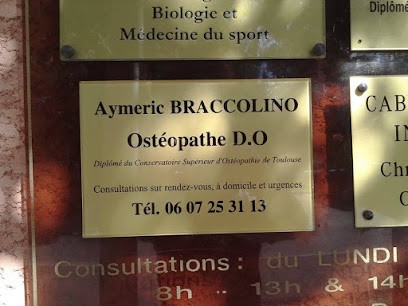 Ostéopathe Pennautier Aymeric Braccolino, Ostéopathe à Pennautier