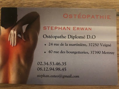 Ostéopathe Stephan Erwan, Ostéopathe à Mettray