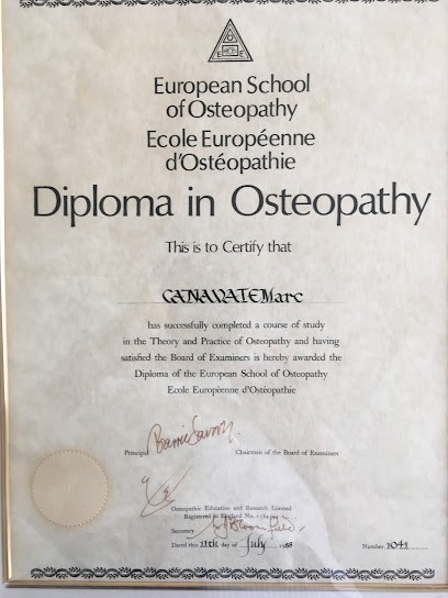 Canavate Marc Ostéopathe D.O Maidstone / Acupuncture AIBE, Ostéopathe à Roquebrune-Cap-Martin