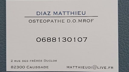 Matthieu Diaz Ostéopathe D.O.MROF, Ostéopathe à Caussade
